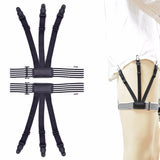Men's Stripe Elastic Shirt Holder Garters Leg 2 pcs-men products-[women]-[necklace]-[jewelry]-Shopdreamstoday