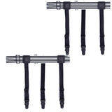 Men's Stripe Elastic Shirt Holder  Garters Leg 2 pcs
