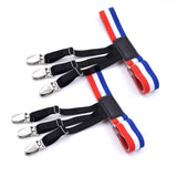 Men's Stripe Elastic Shirt Holder  Garters Leg 2 pcs