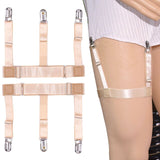 Men's Stripe Elastic Shirt Holder  Garters Leg 2 pcs