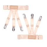 Men's Stripe Elastic Shirt Holder  Garters Leg 2 pcs