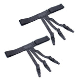 Men's Stripe Elastic Shirt Holder  Garters Leg 2 pcs