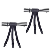 Men's Stripe Elastic Shirt Holder  Garters Leg 2 pcs