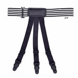 Men's Stripe Elastic Shirt Holder  Garters Leg 2 pcs
