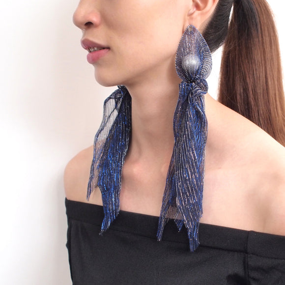 Fashion Lace Long Earrings Wrap Imitation Pearl Crystal Beaded Large Statement Earrings Wedding Jewelry Elegant Earrings-earrings-[women]-[necklace]-[jewelry]-Shopdreamstoday