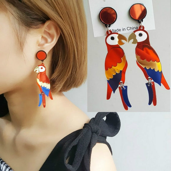 Cute Parrot Earrings-earrings-[women]-[necklace]-[jewelry]-Shopdreamstoday