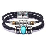 Mens Bracelet Braided Leather