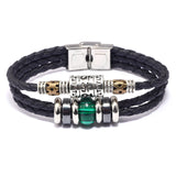 Mens Bracelet Braided Leather